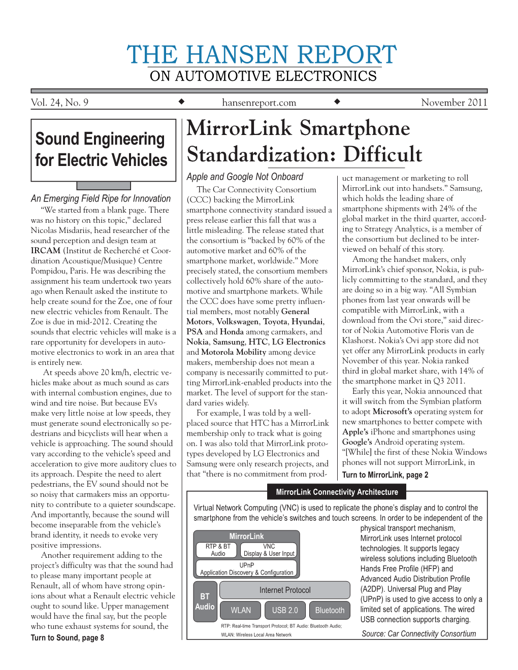 Mirrorlink Smartphone Standardization: Difficult