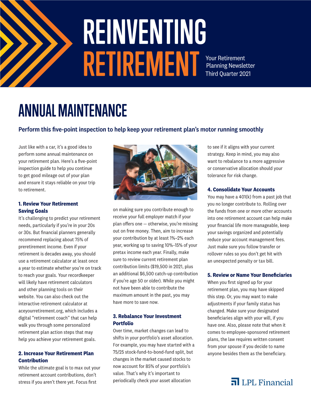 Retirement Newsletter Q3 2021