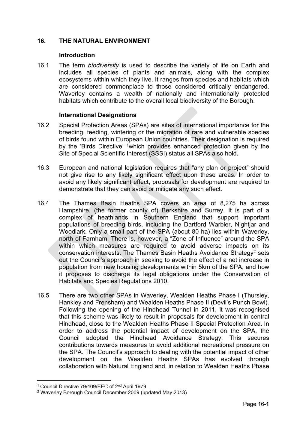 16. the NATURAL ENVIRONMENT Introduction 16.1 the Term