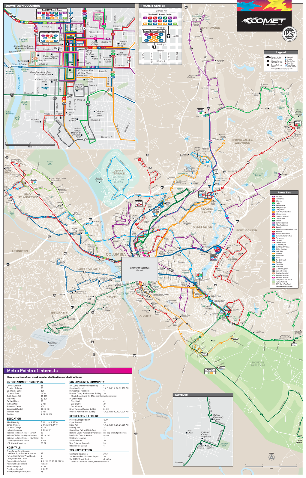 Metro Points of Interests 26 B SOUTH 62 601 Here Are a Fewcongaree of Our Most Popular Destinations and Attractions