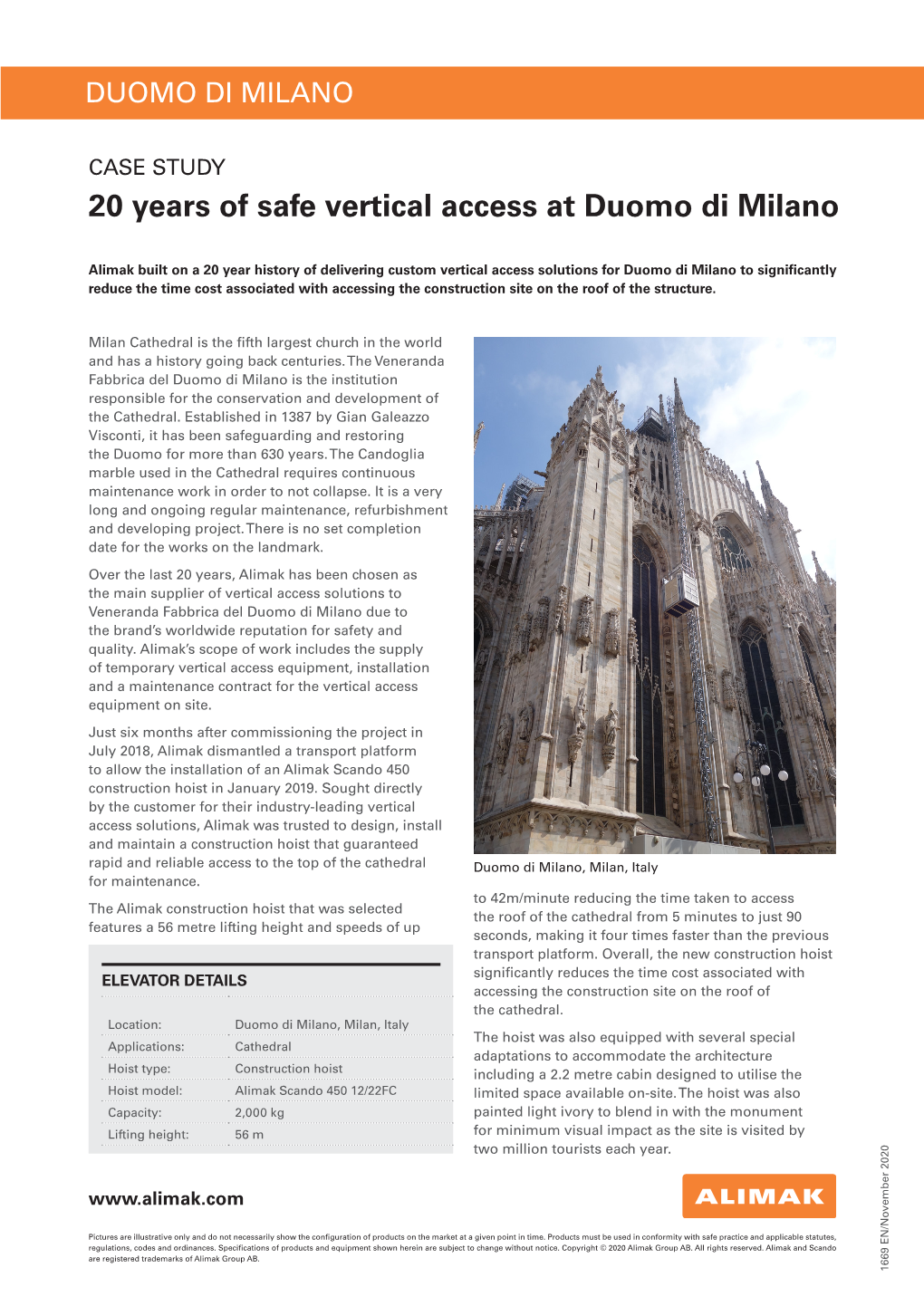 20 Years of Safe Vertical Access at Duomo Di Milano