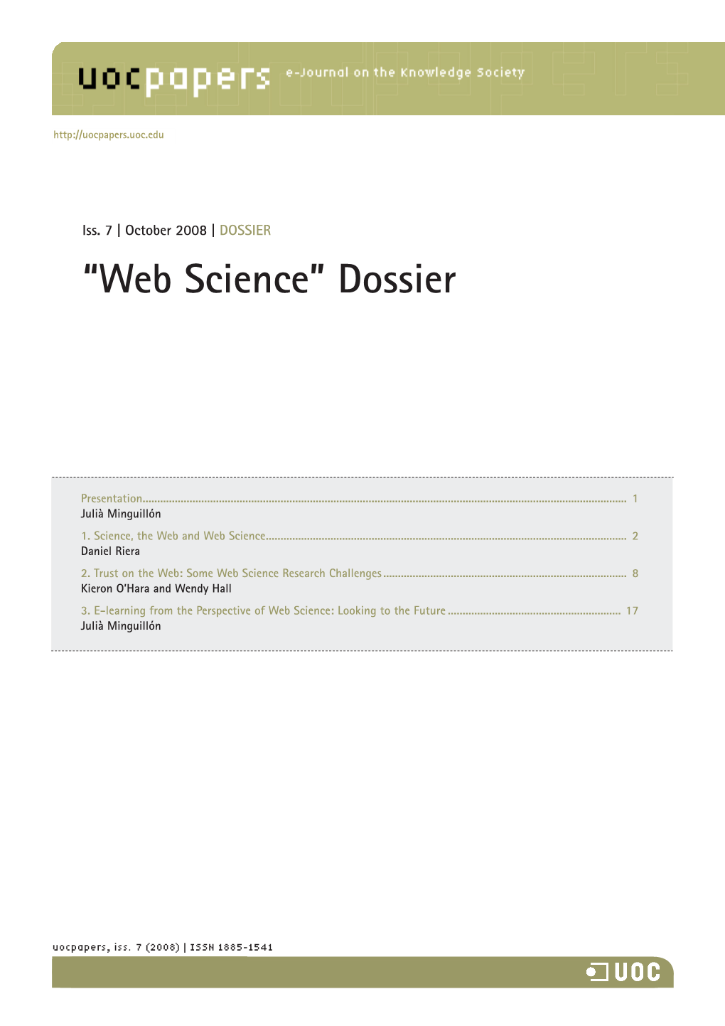 “Web.Science”.Dossier