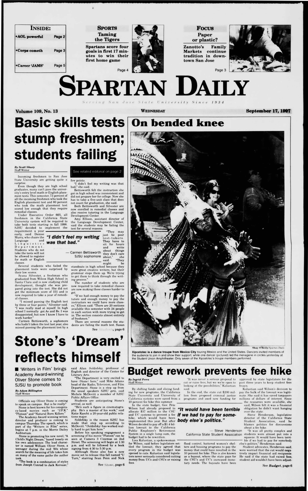 Students Failing Stone's Reflects 'Dream' Himself