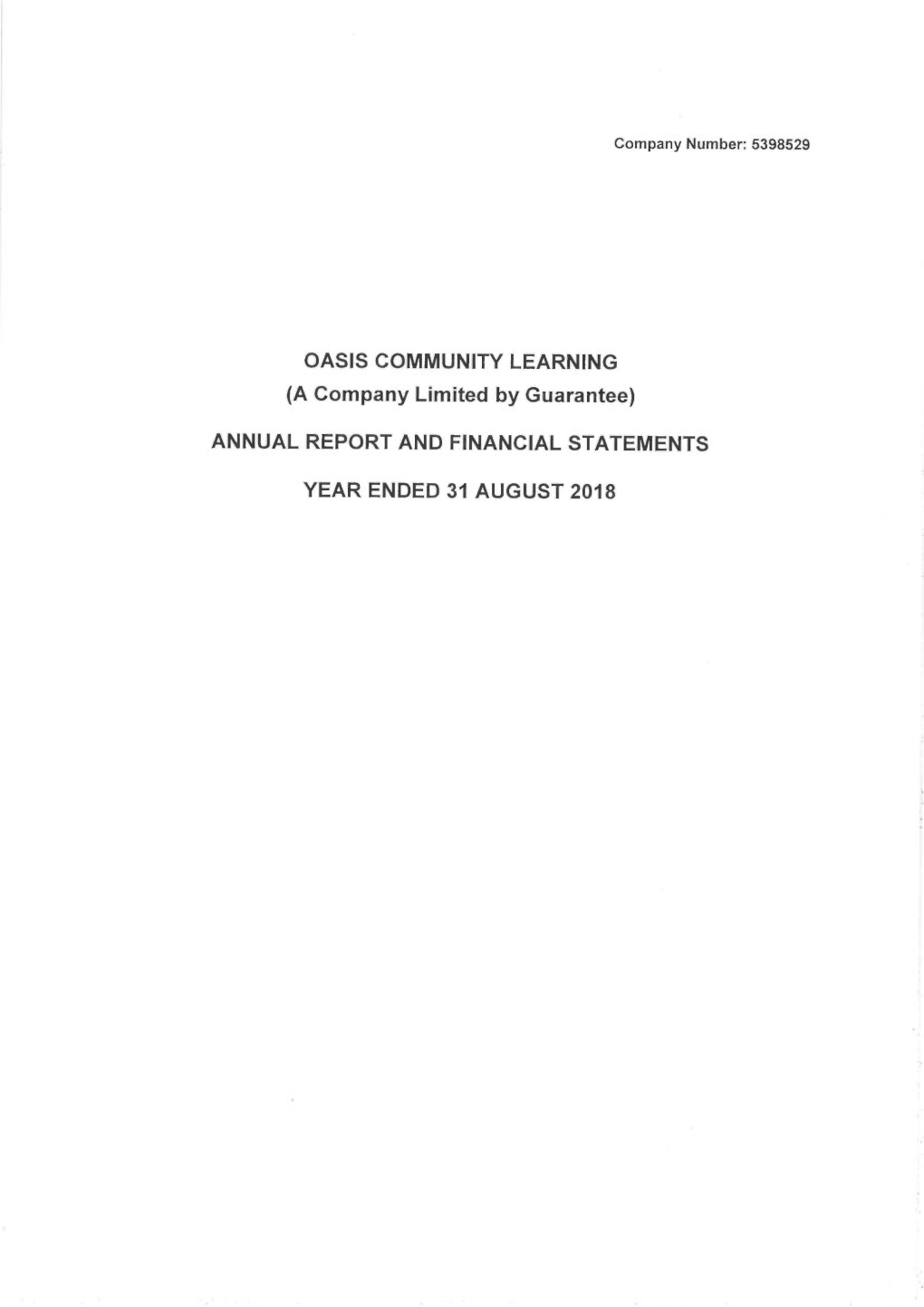 Annual Report and Financial Statements 2017/2018