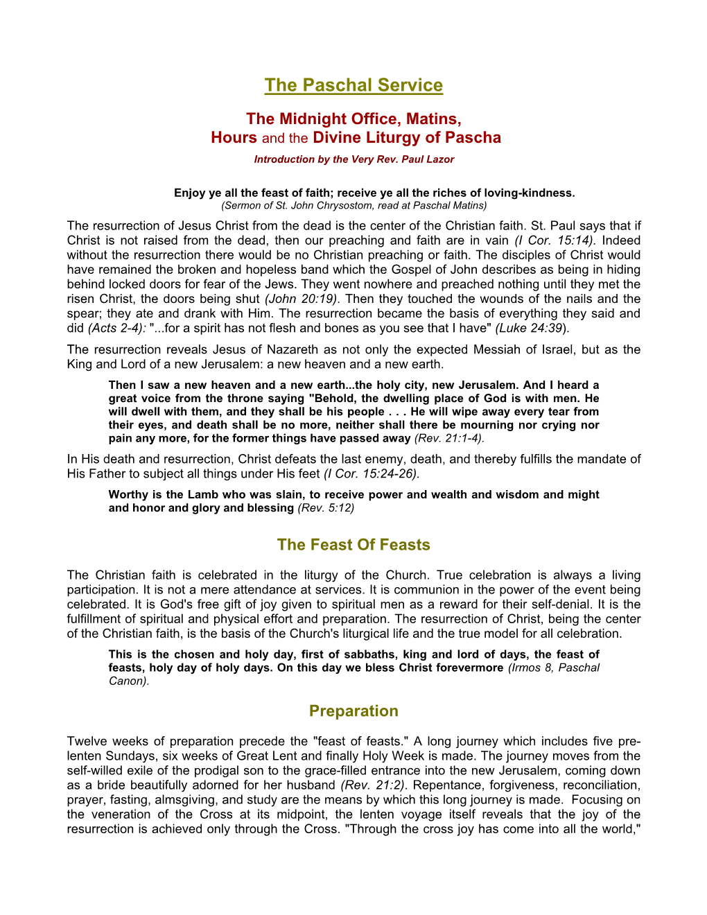 The Paschal Service (PDF)