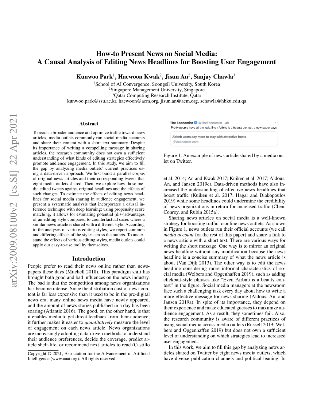 Arxiv:2009.08100V2 [Cs.SI] 22 Apr 2021 Test” in the ﬁgure