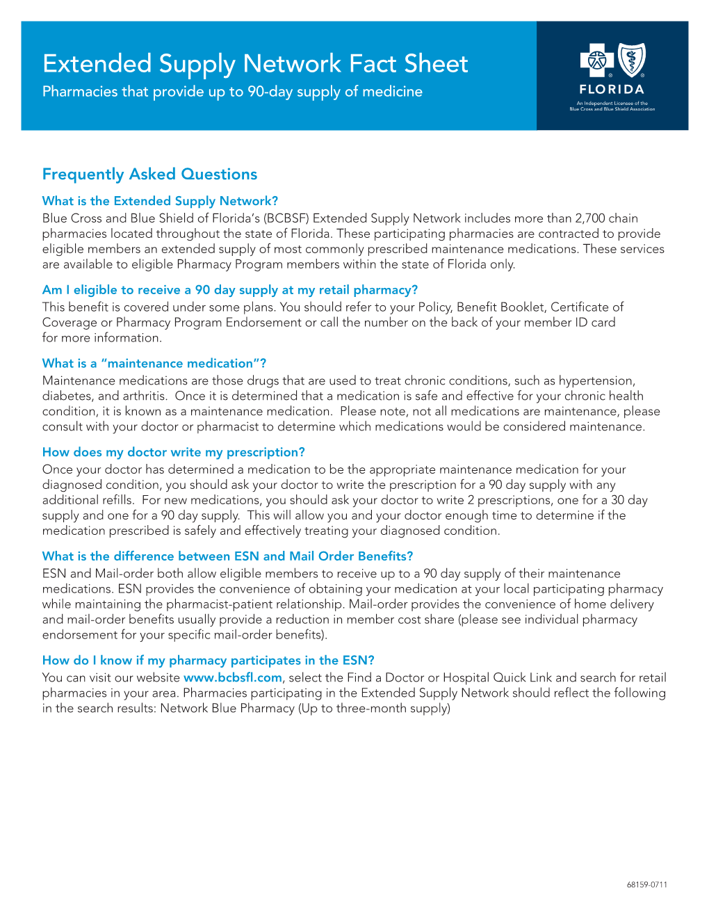 BCBS Extended Supply Network Fact Sheet