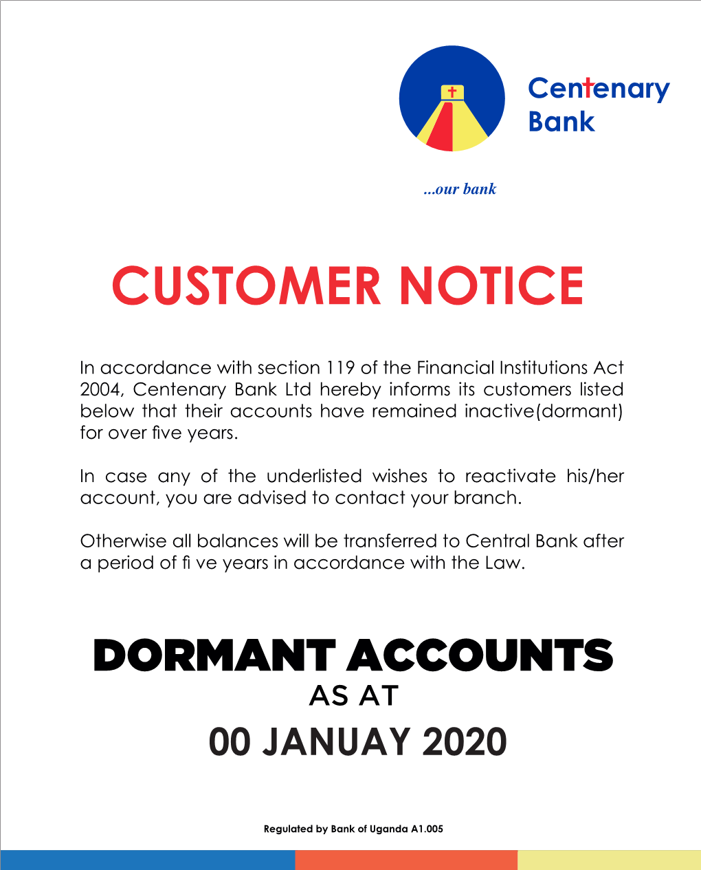 Customer Notice