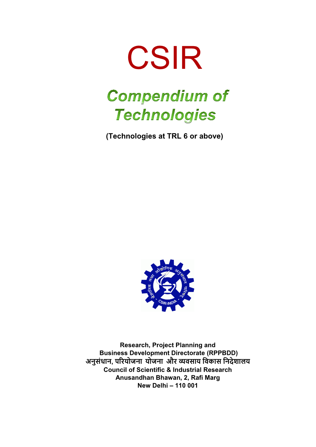 Technologies at TRL 6 Or Above