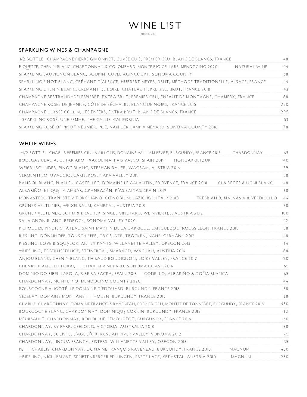 Wine List 06 19 21