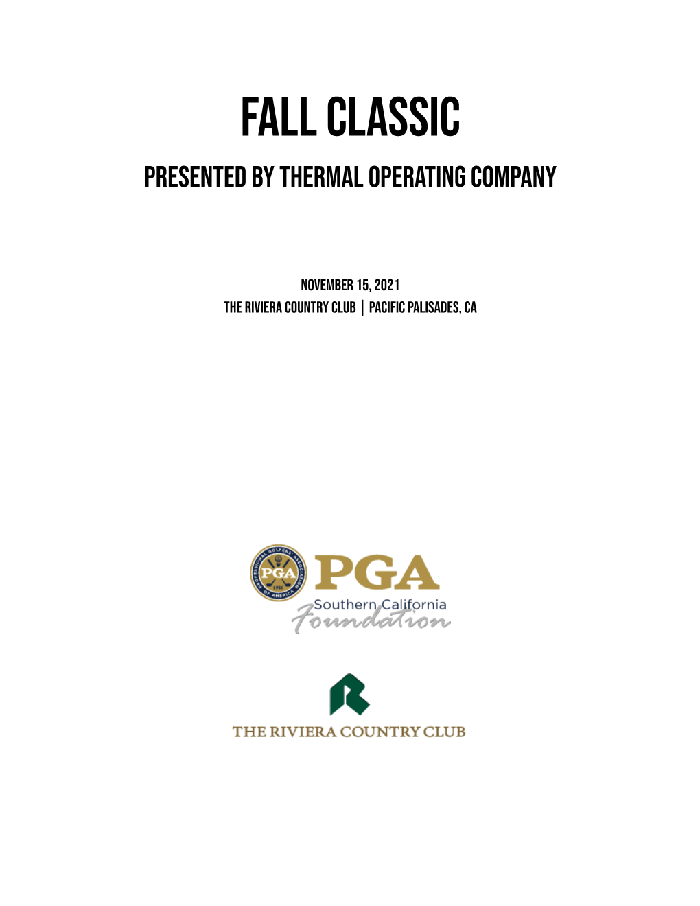 Fall Classic | Event Packet