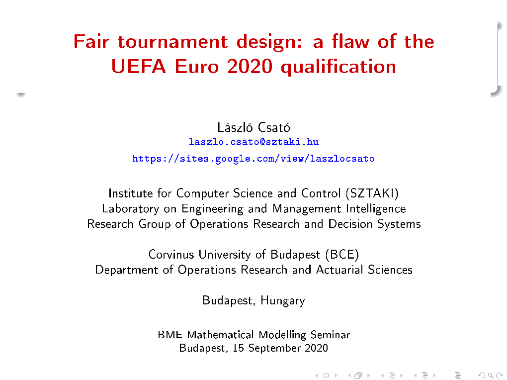 A Flaw of the UEFA Euro 2020 Qualification