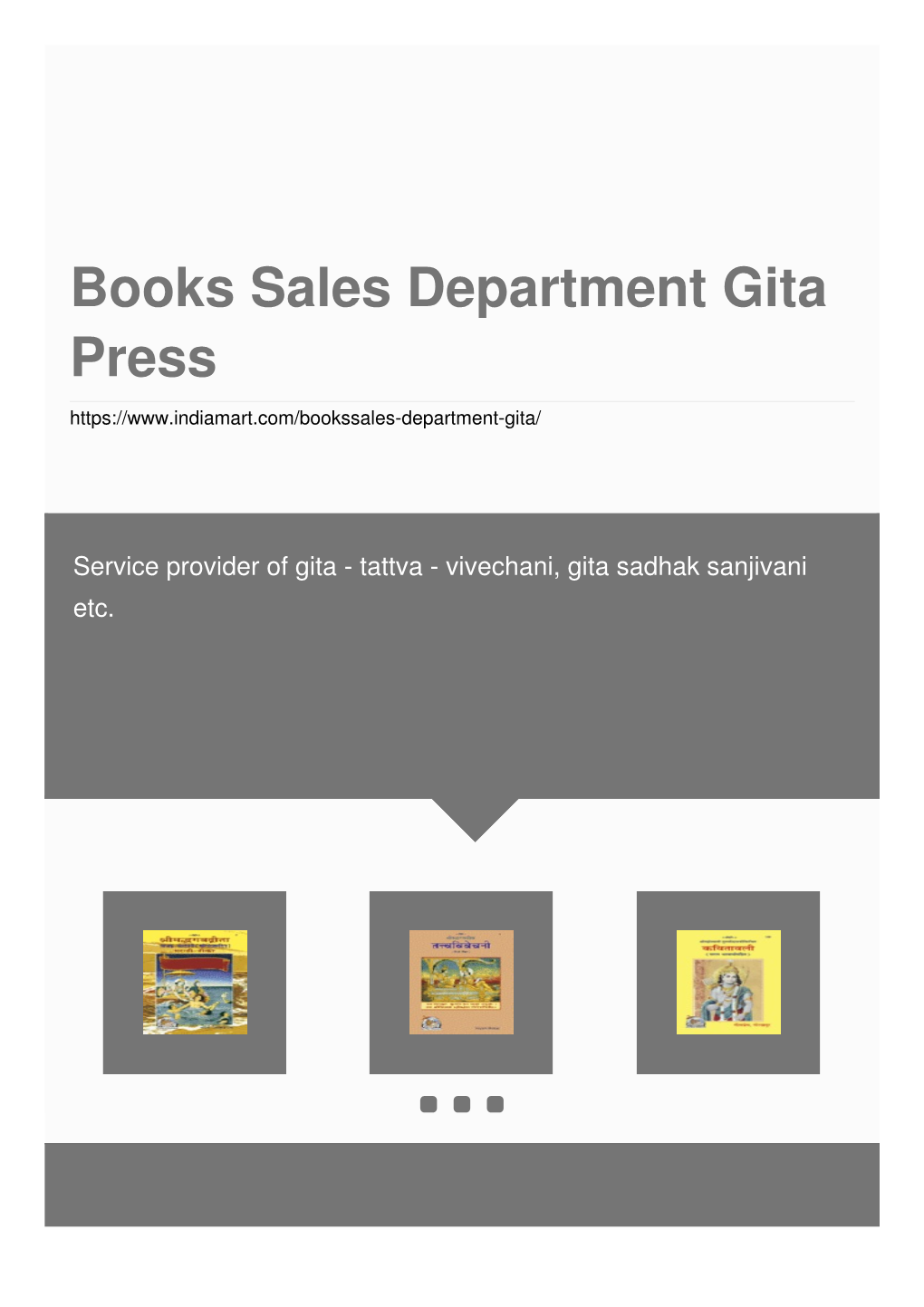 Books Sales Department Gita Press