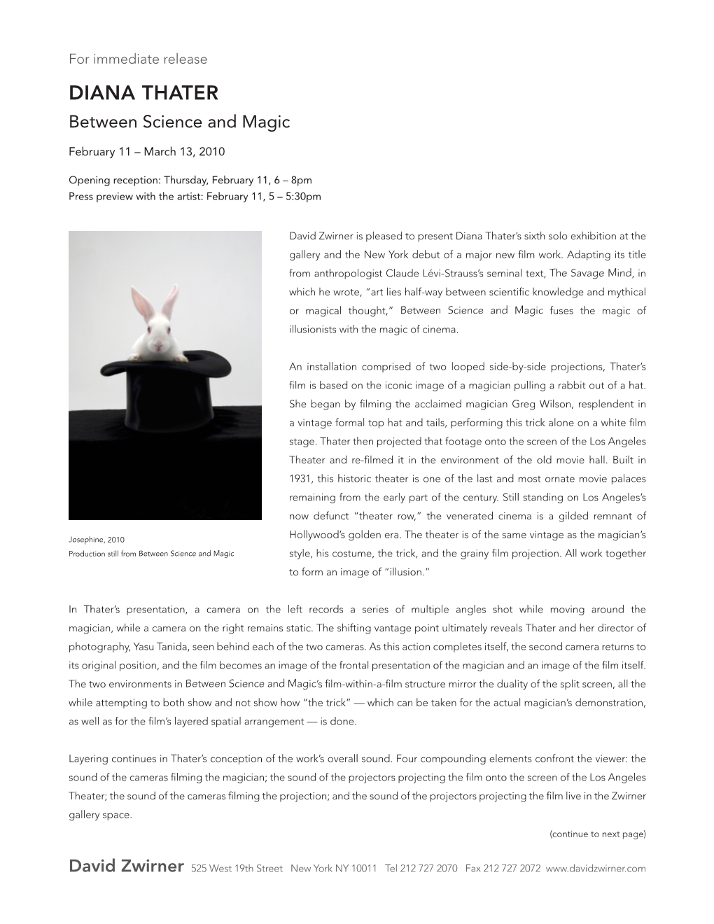DIANA THATER Between Science and Magic