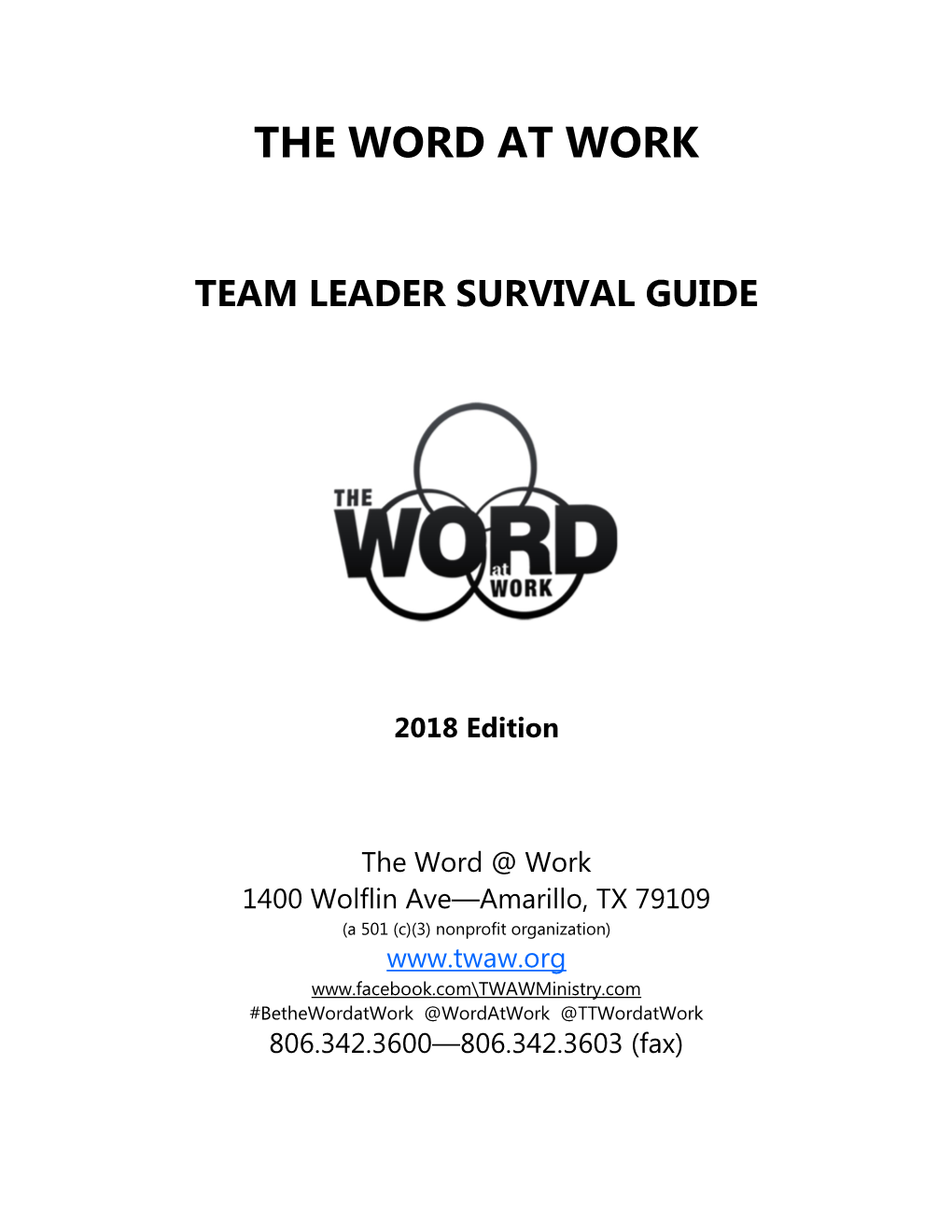 Team Leader Survival Guide