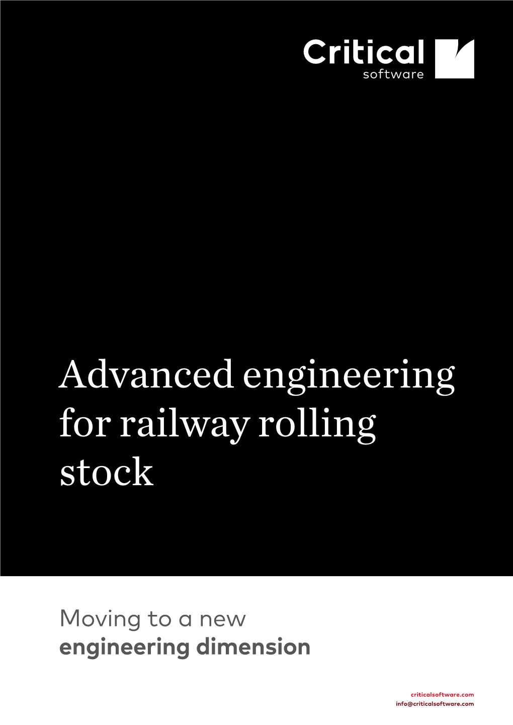 Advanced Engineering for Railway Rolling Stock