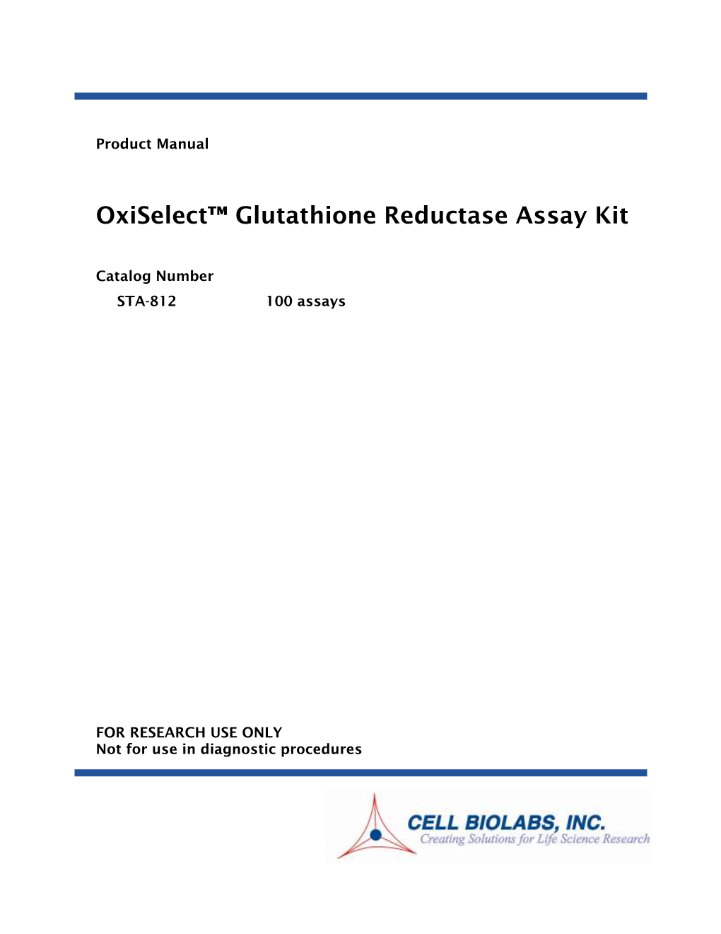 Oxiselect™ Glutathione Reductase Assay Kit