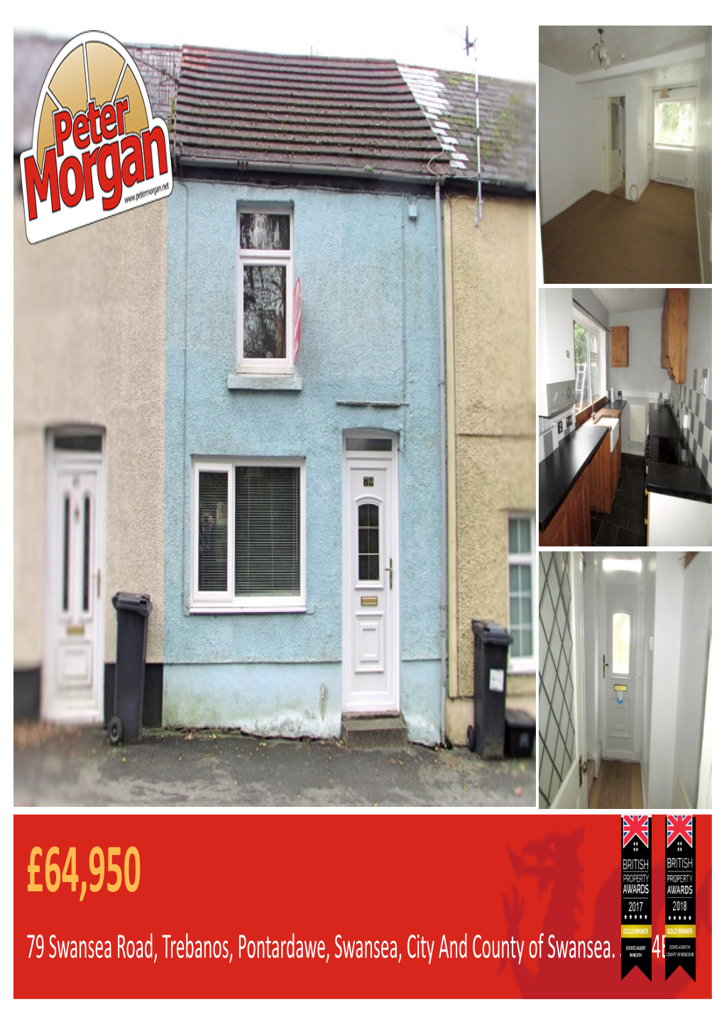 £64,950 79 Swansea Road, Trebanos, Pontardawe, Swansea, City and County of Swansea