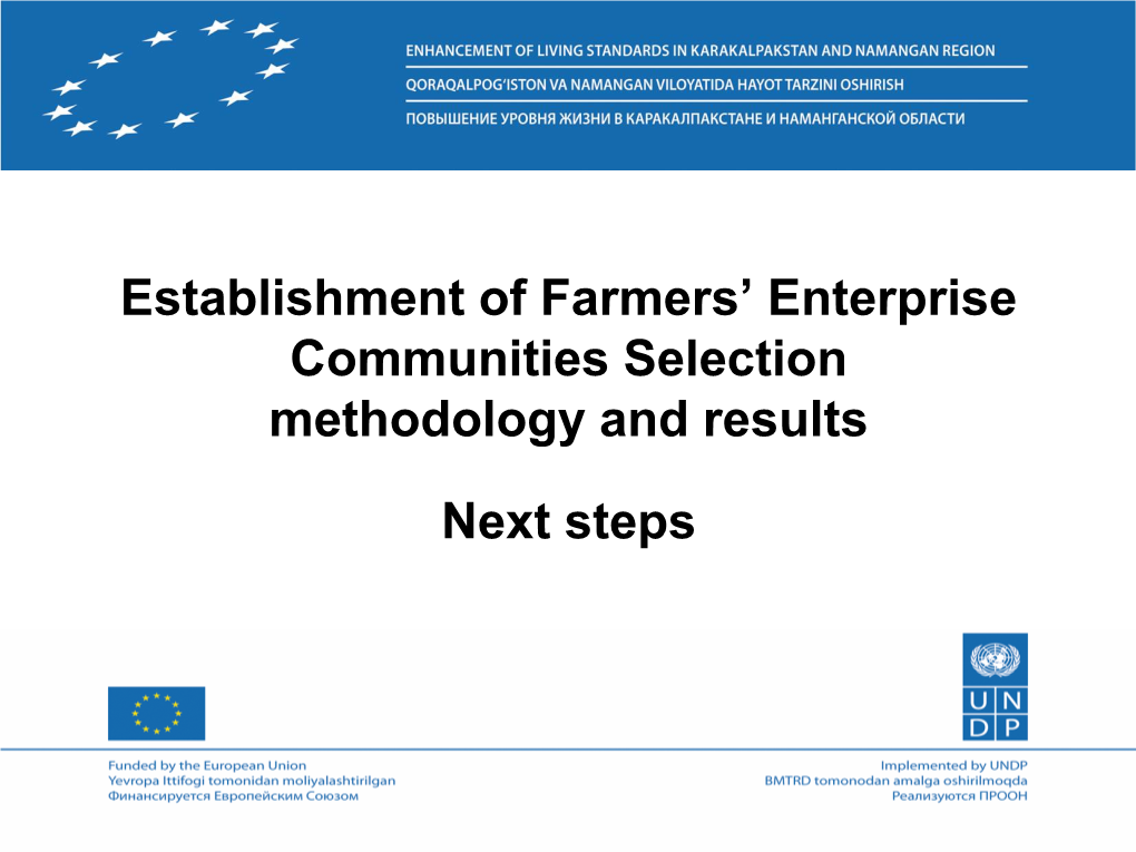 MFO's Assessment's Methodology and Results