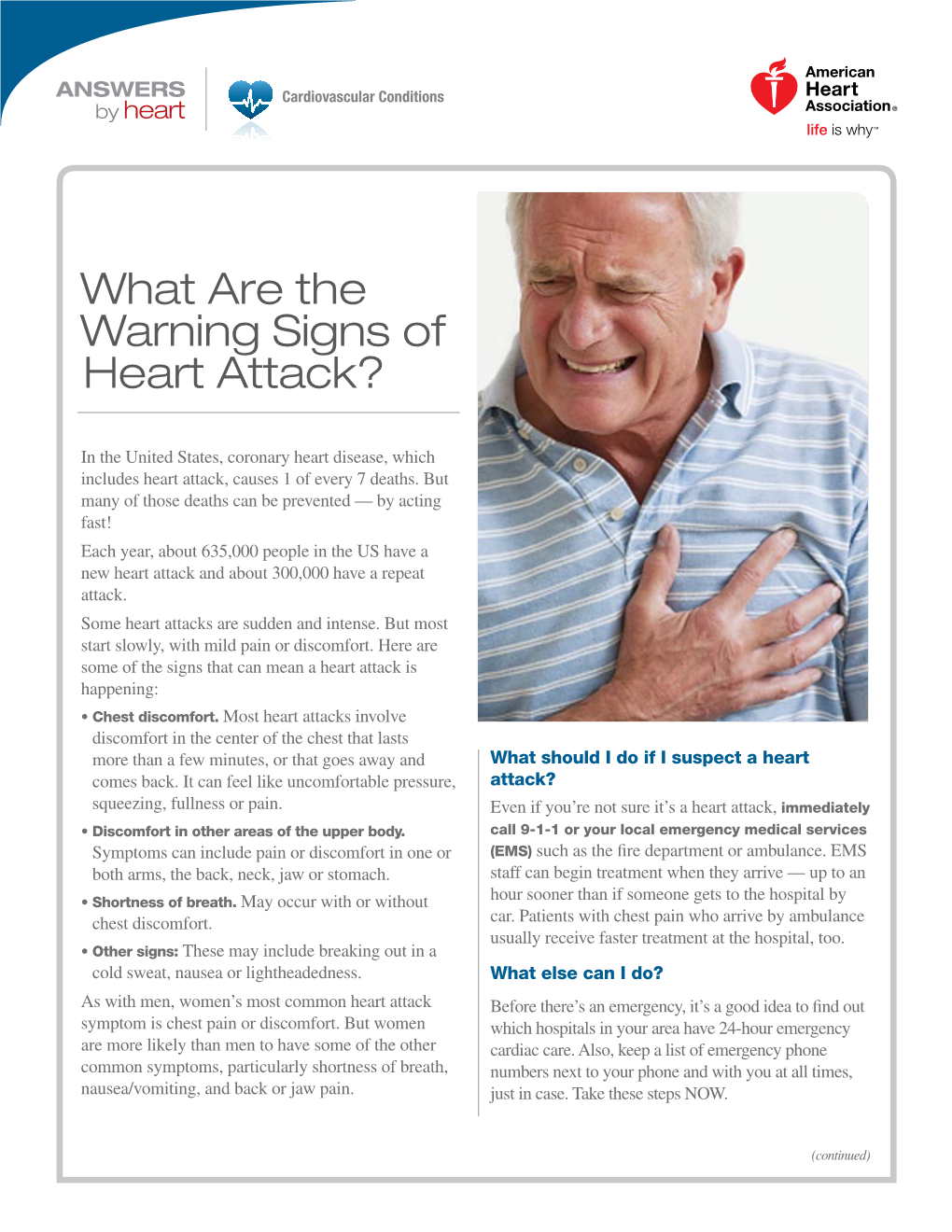 What Are the Warning Signs of Heart Attack?