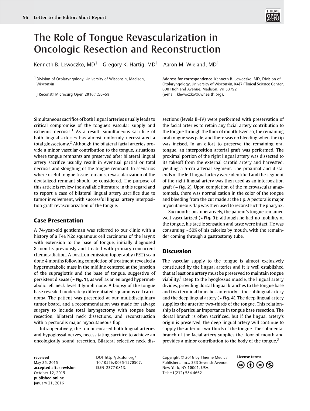 The Role of Tongue Revascularization in Oncologic Resection and Reconstruction