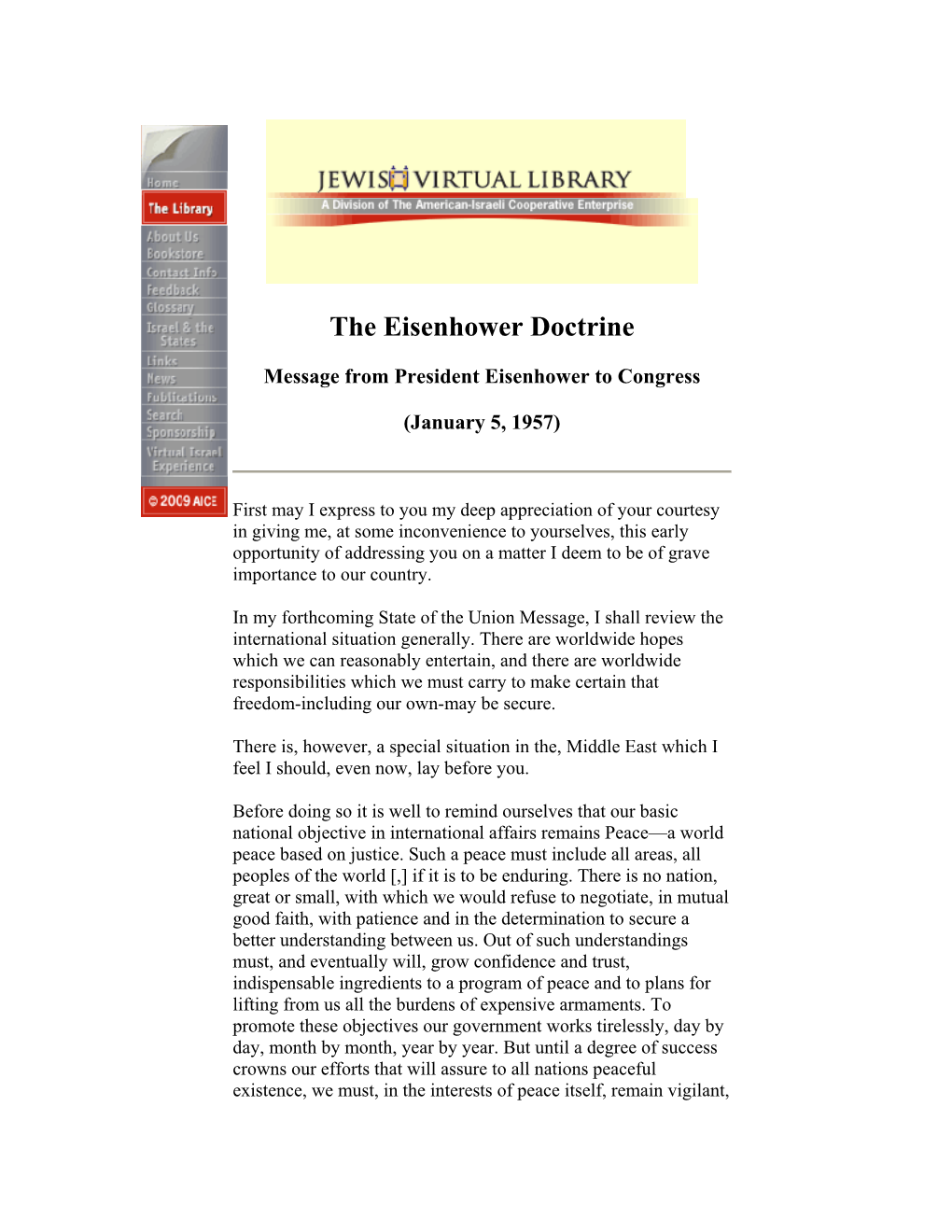 The Eisenhower Doctrine