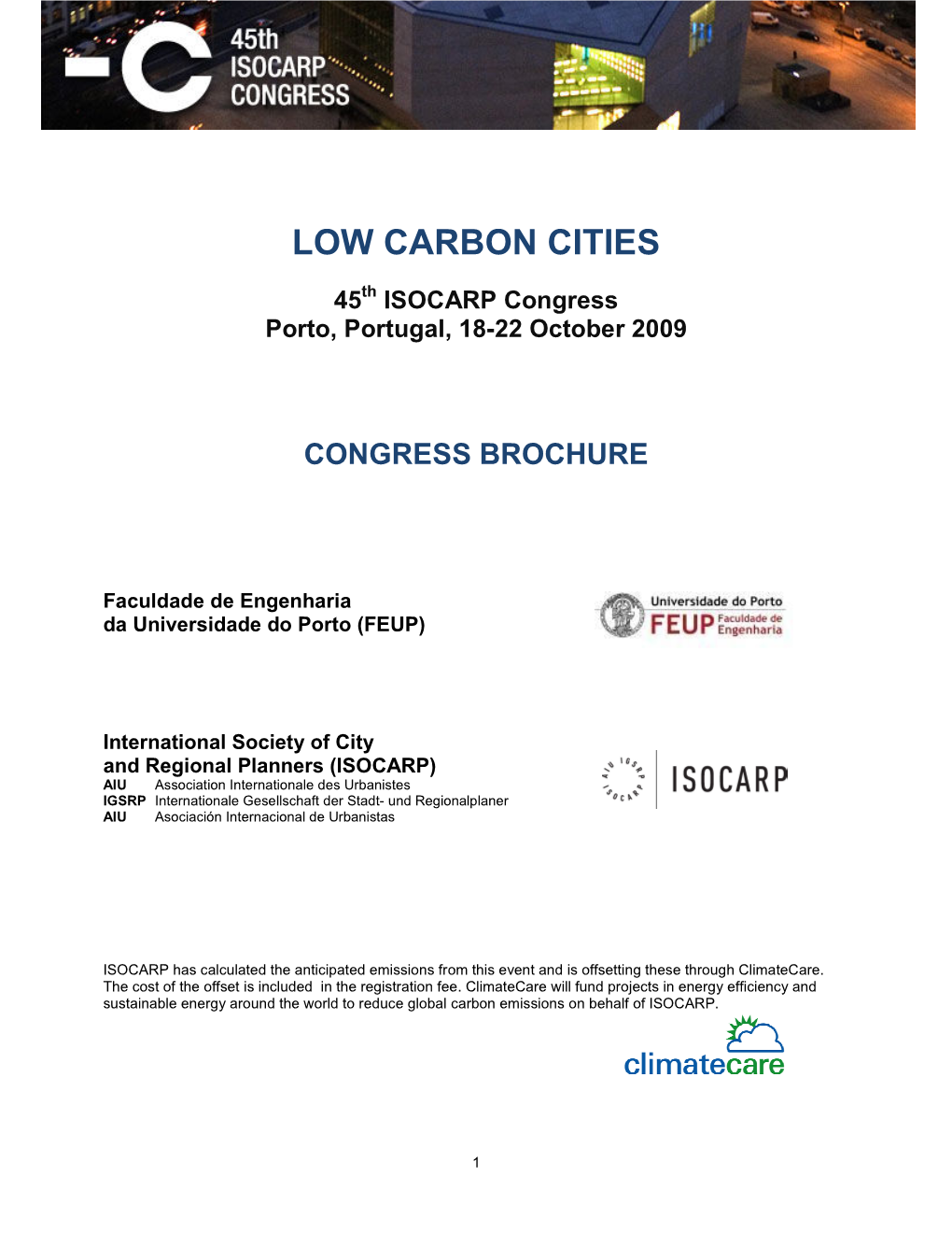 Low Carbon Cities