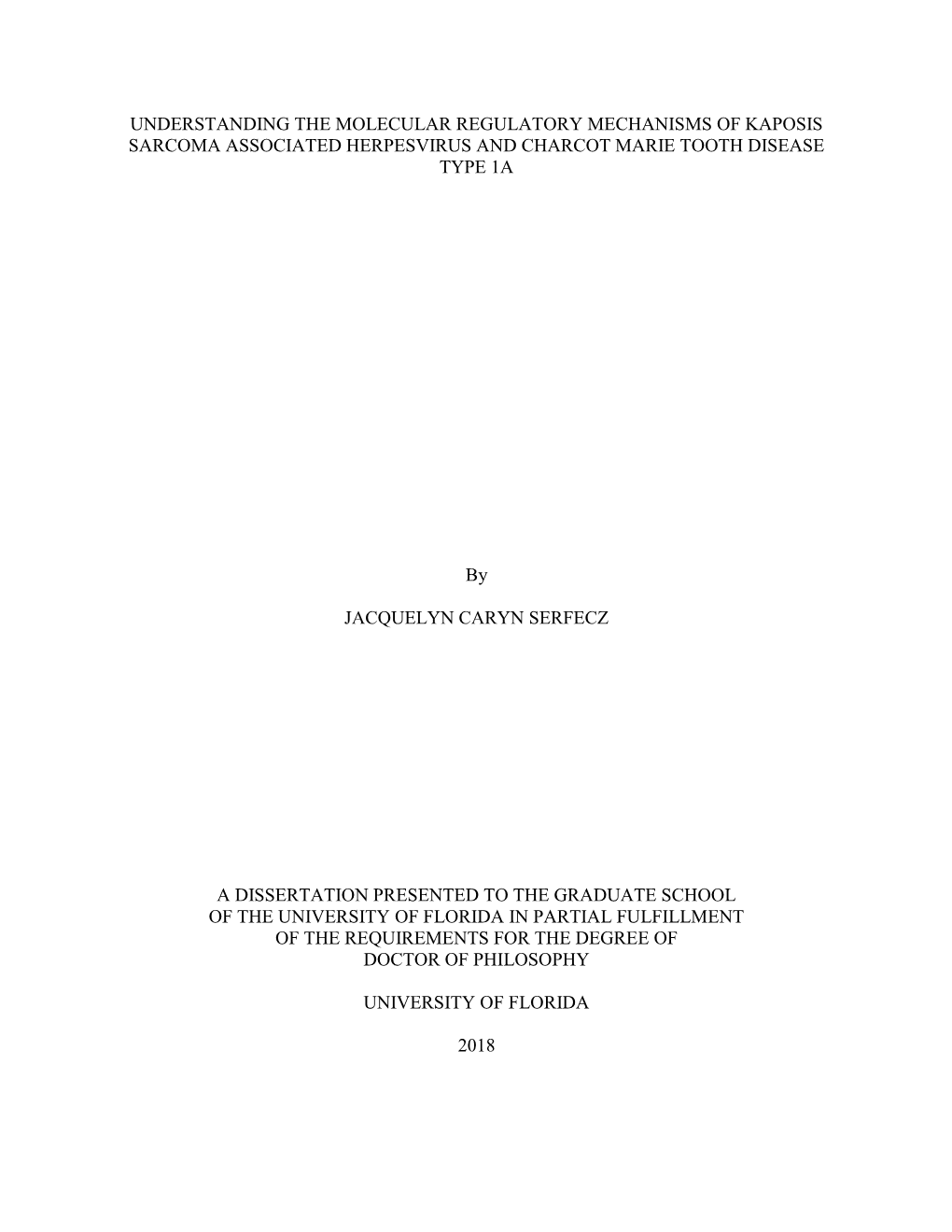 University of Florida Thesis Or Dissertation Formatting