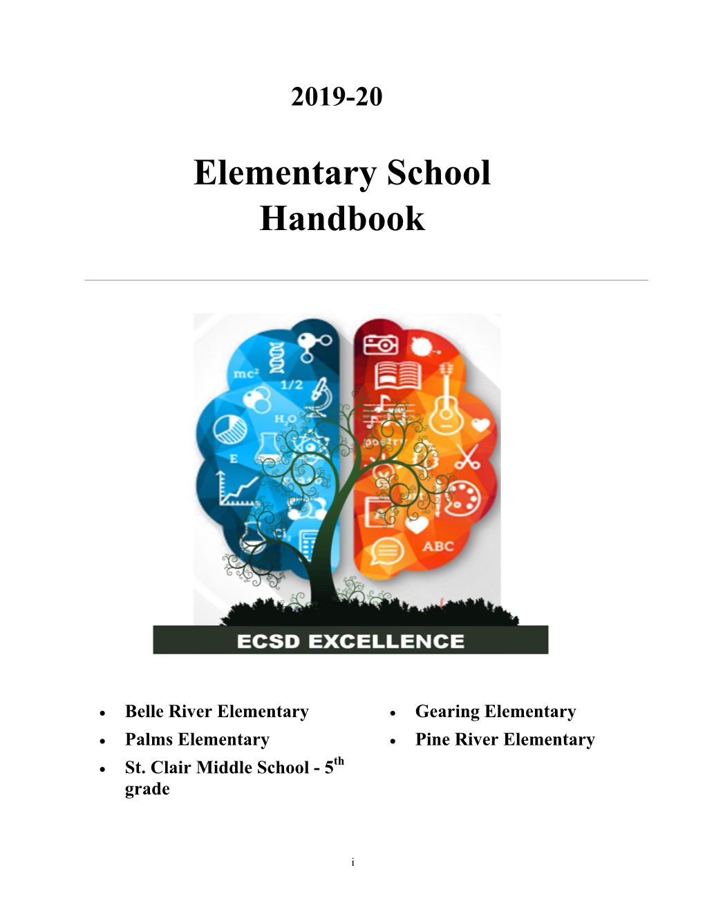 2019-20 Elementary Student Handbooks