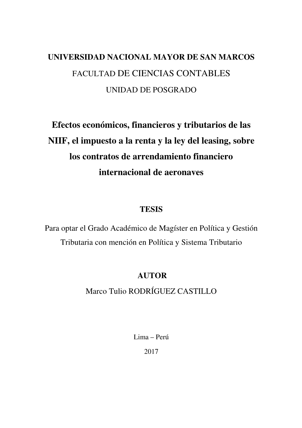 Efectos Económicos, Financieros Y Tributarios De Las NIIF, El Impuesto A