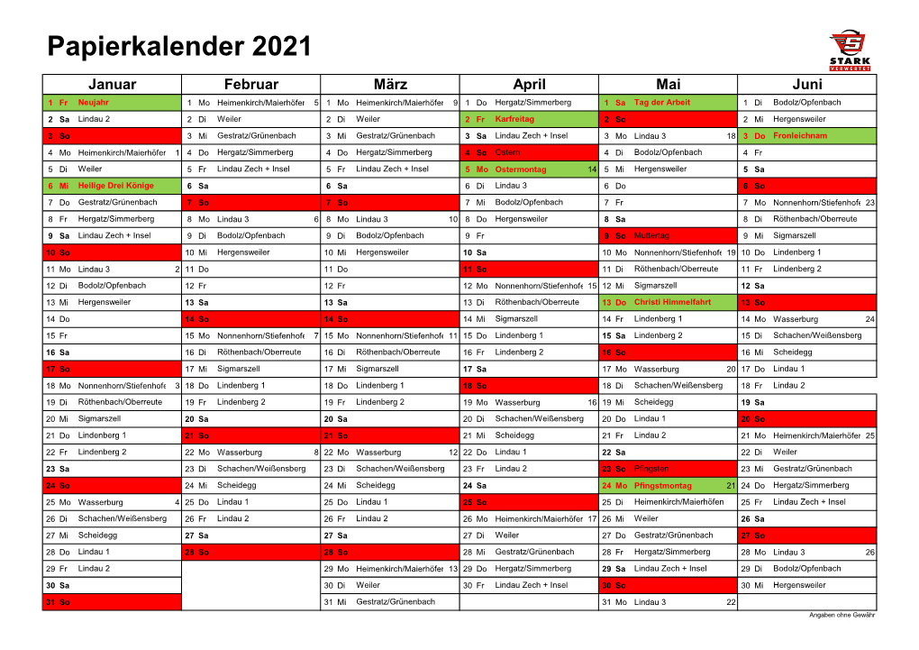 Blaue Tonne Landkreis Lindau / Westallgäu 2021