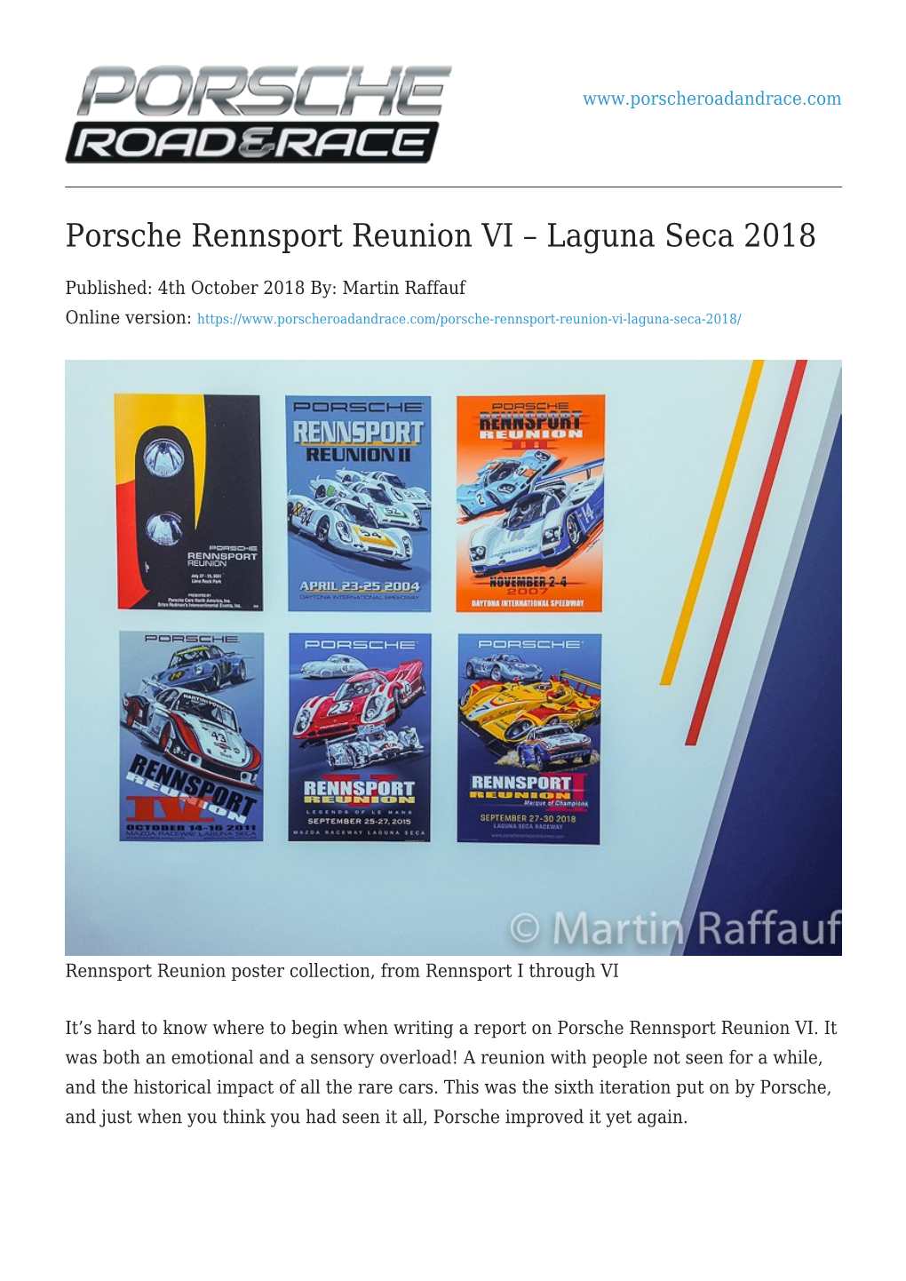 Porsche Rennsport Reunion VI – Laguna Seca 2018