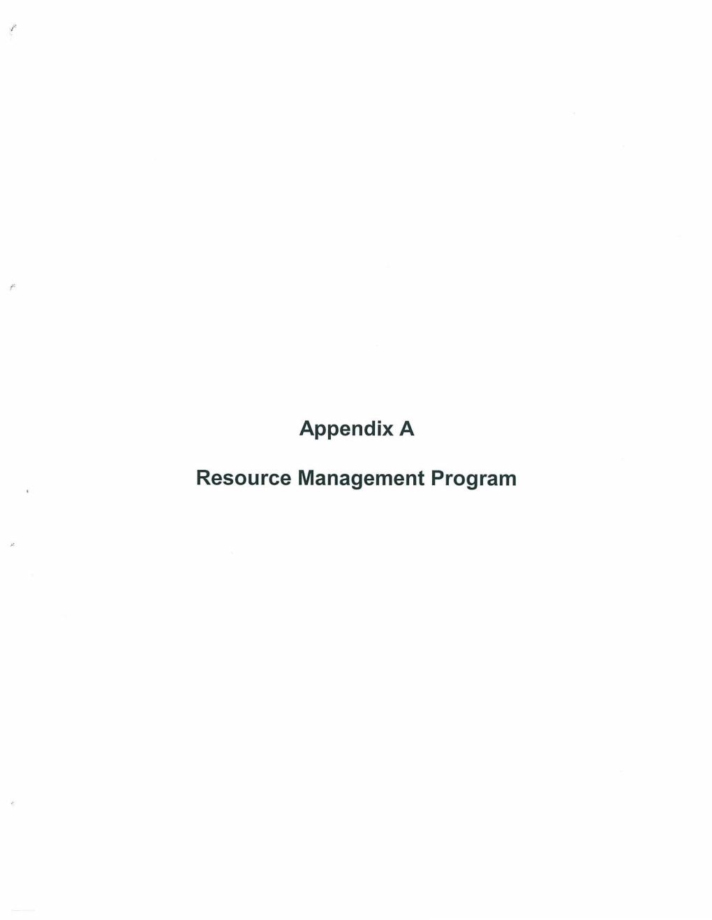 Appendix a Resource Management Program