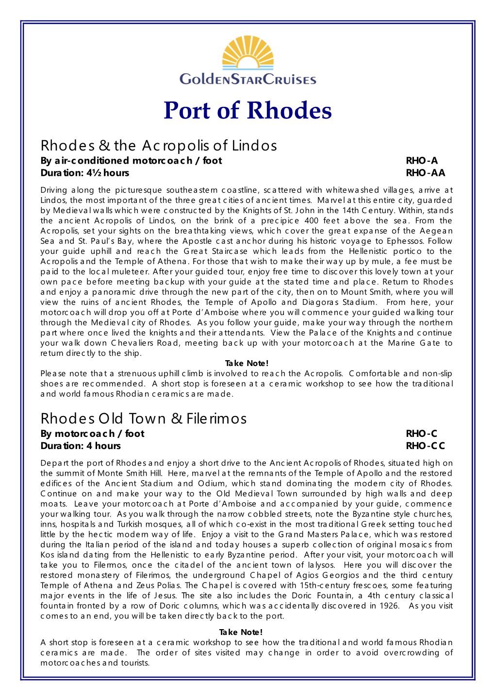 Description About Port Or Rhodes, Port of Kusadasi, Port of Patmos