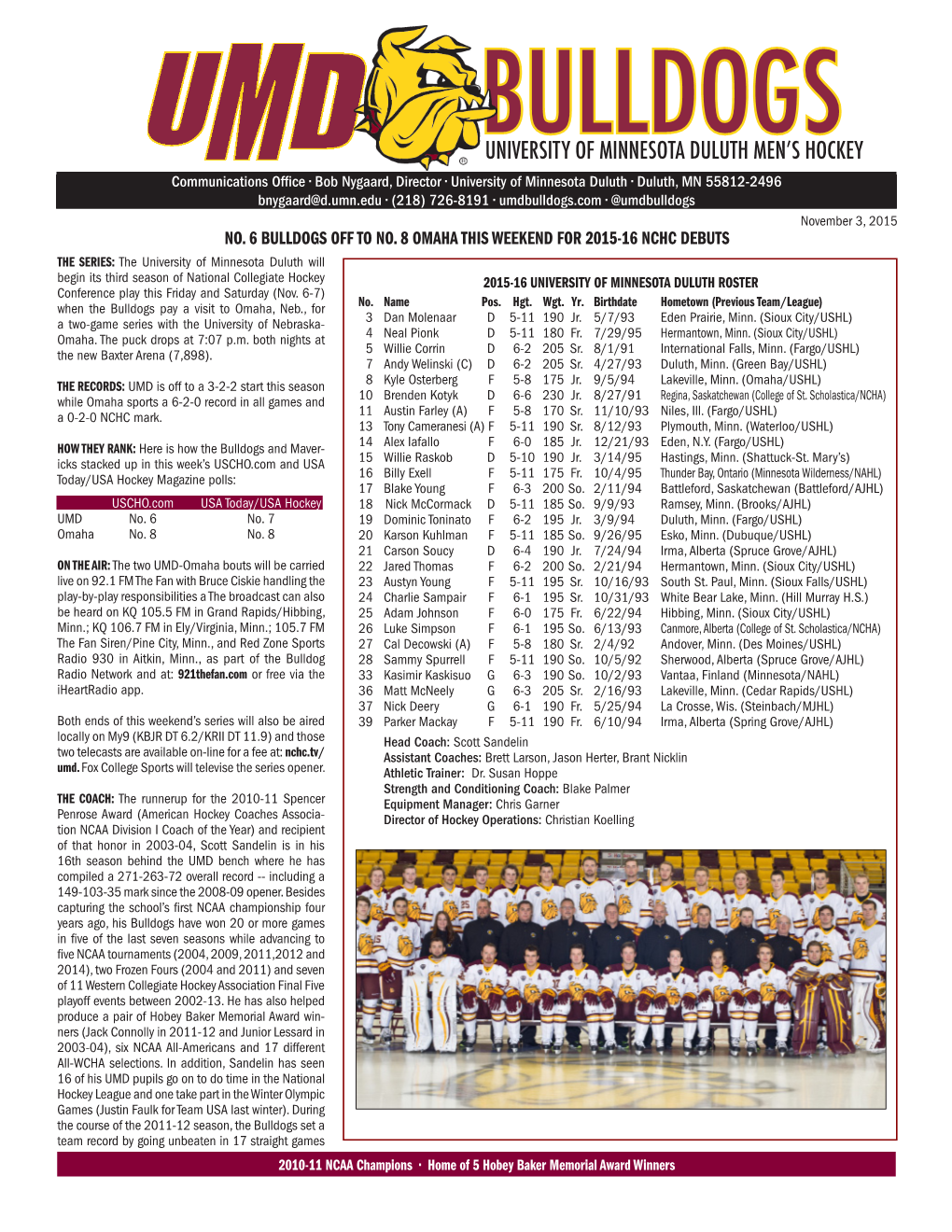 University of Minnesota Duluth Men's Hockey