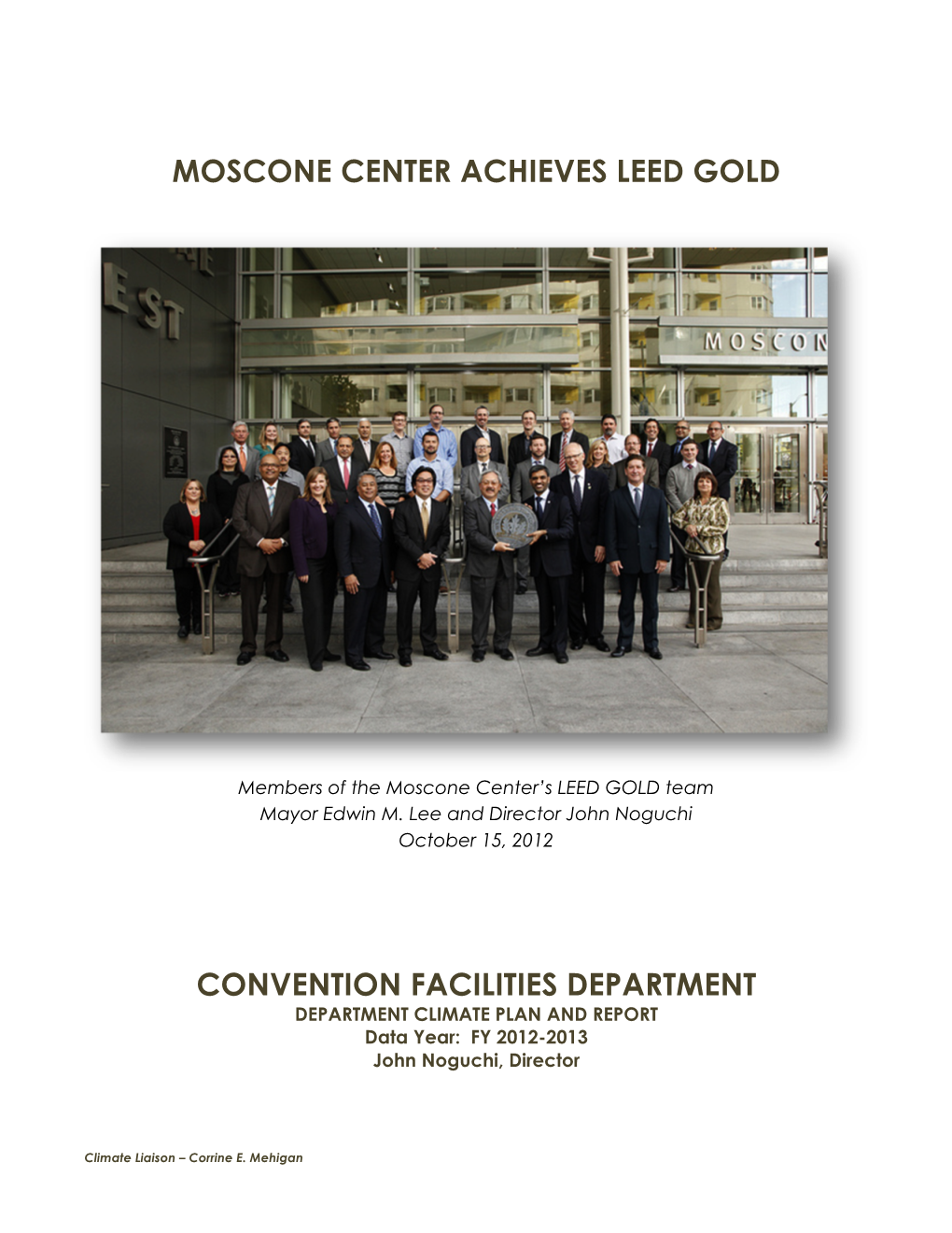 Moscone Center Achieves Leed Gold Convention