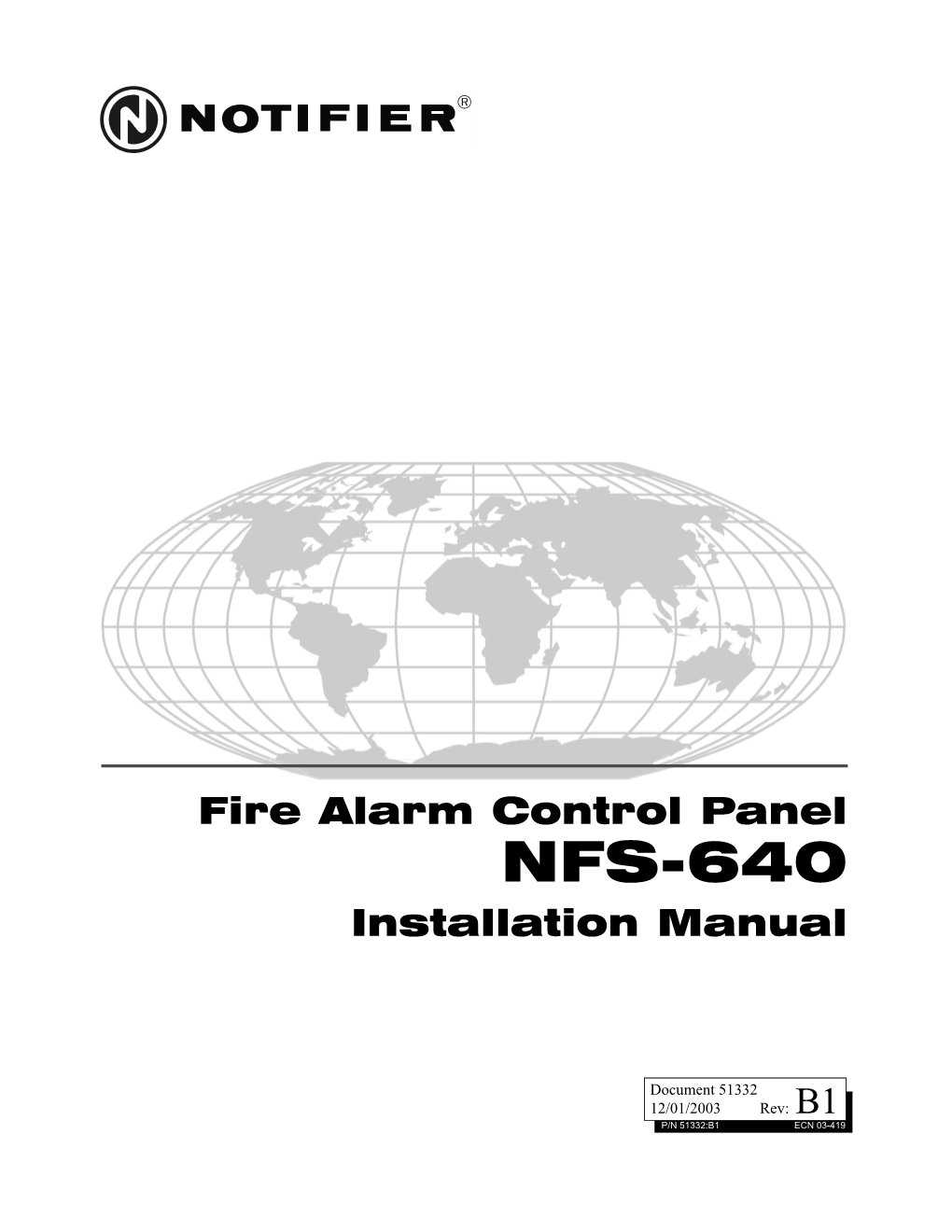 NFS-640 Fire Alarm Control Panel