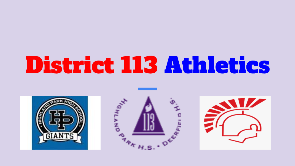 District 113 Athletics Spring 2020