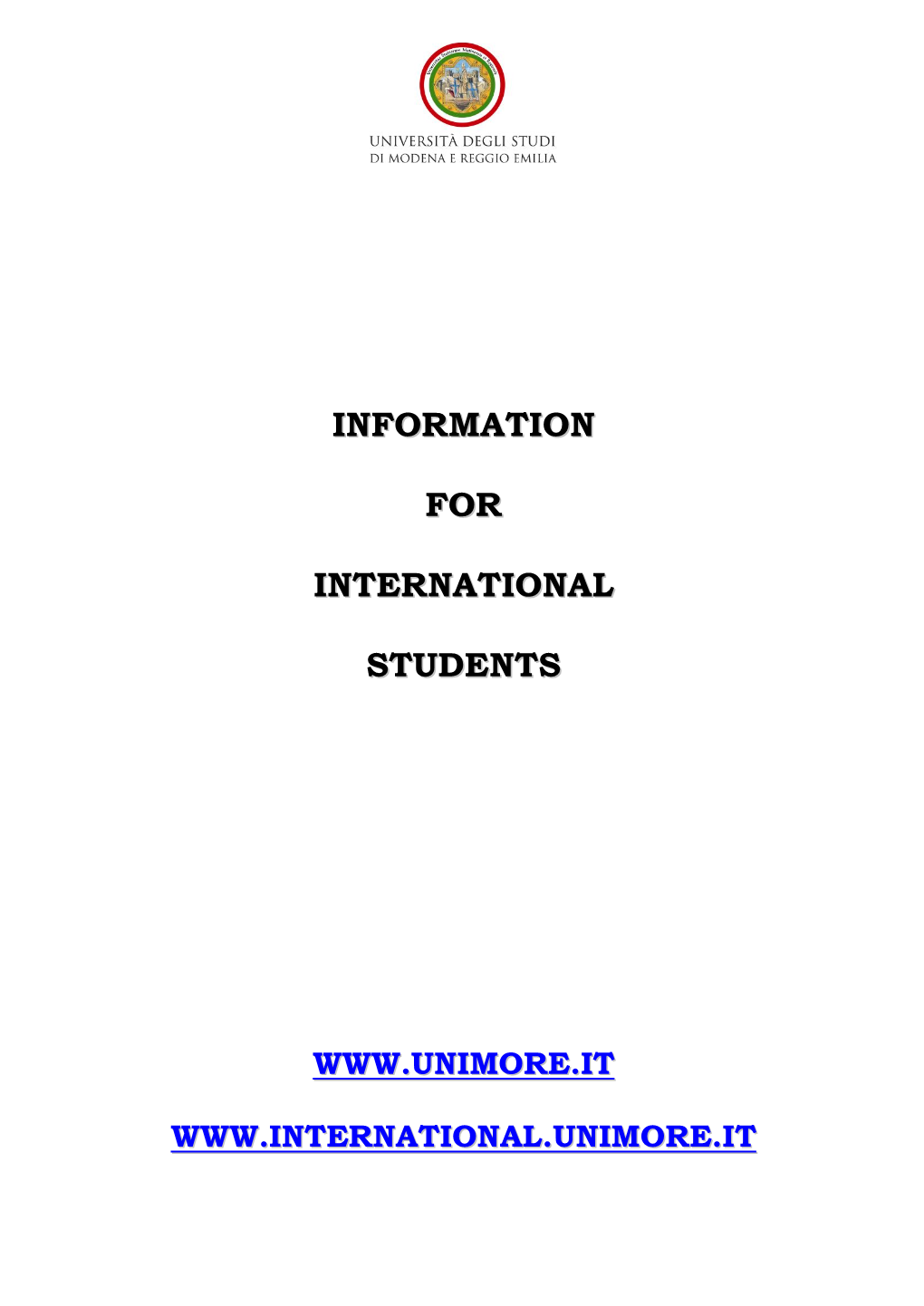 Information for International Students