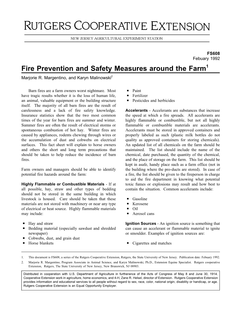 NASD: Fire Prevention and Safety Measures Around the Farm