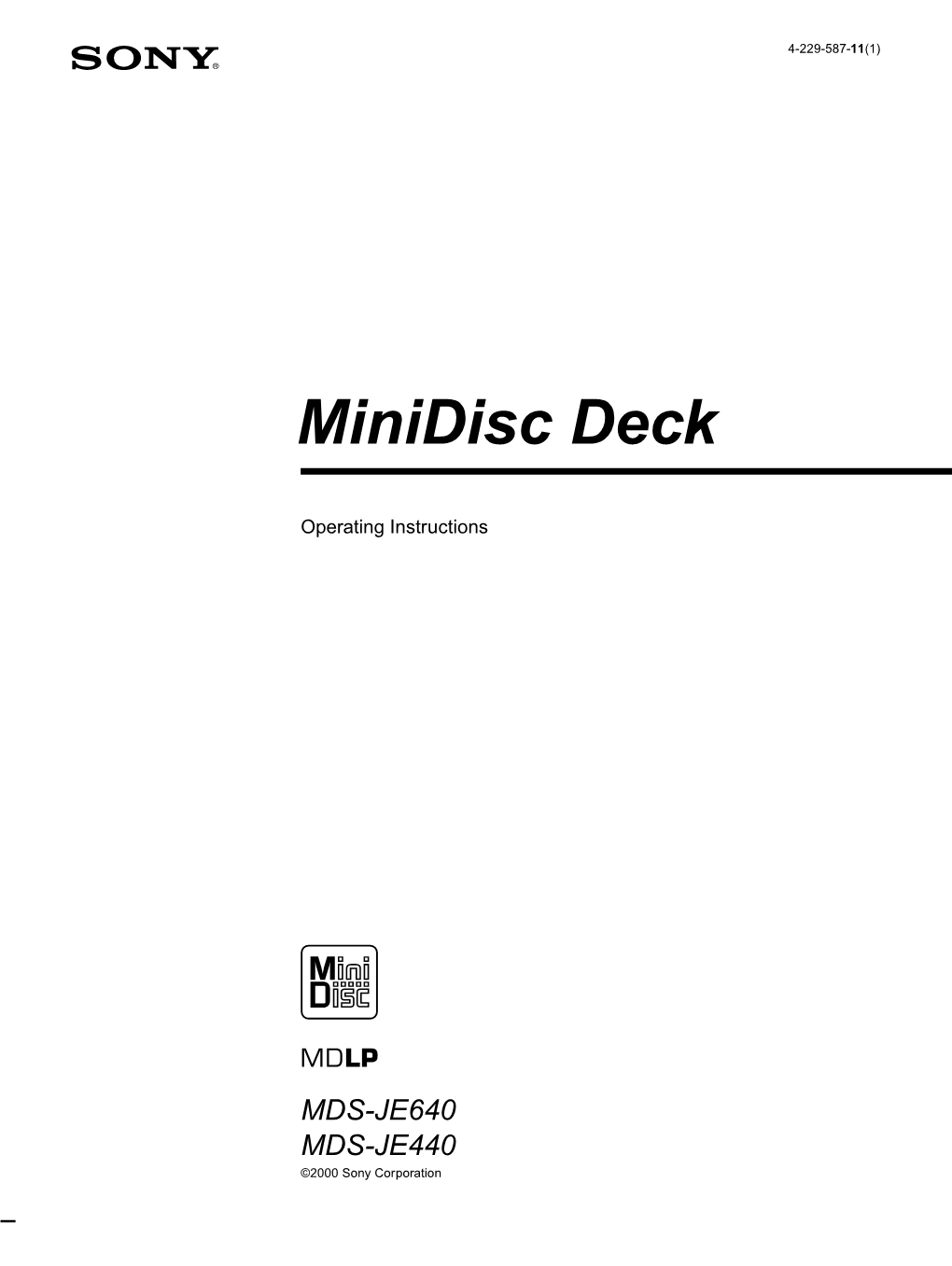 Minidisc Deck