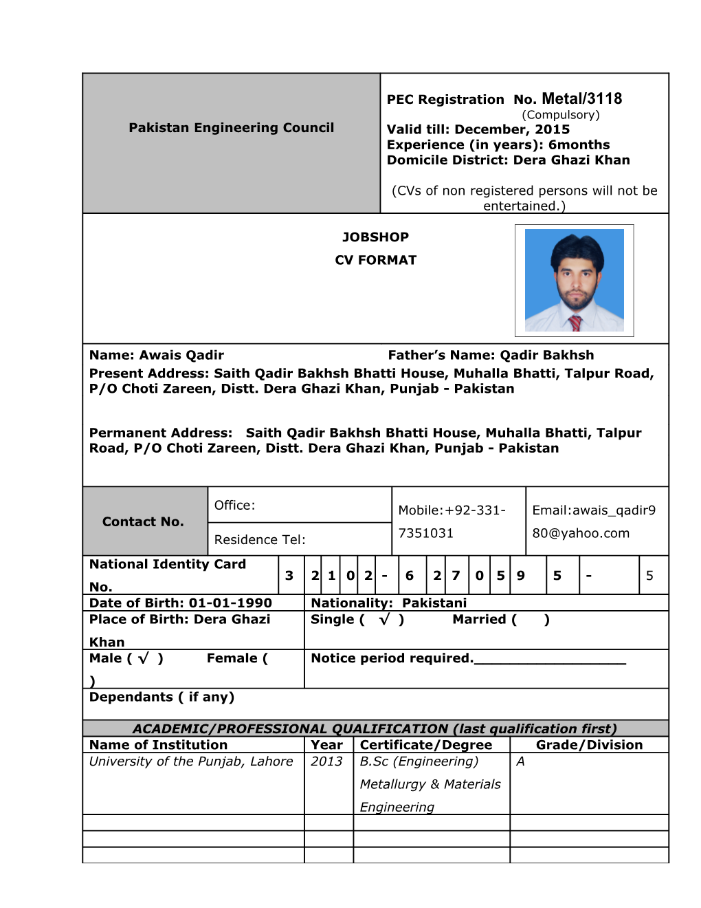 Present/Most Recent Employment s19