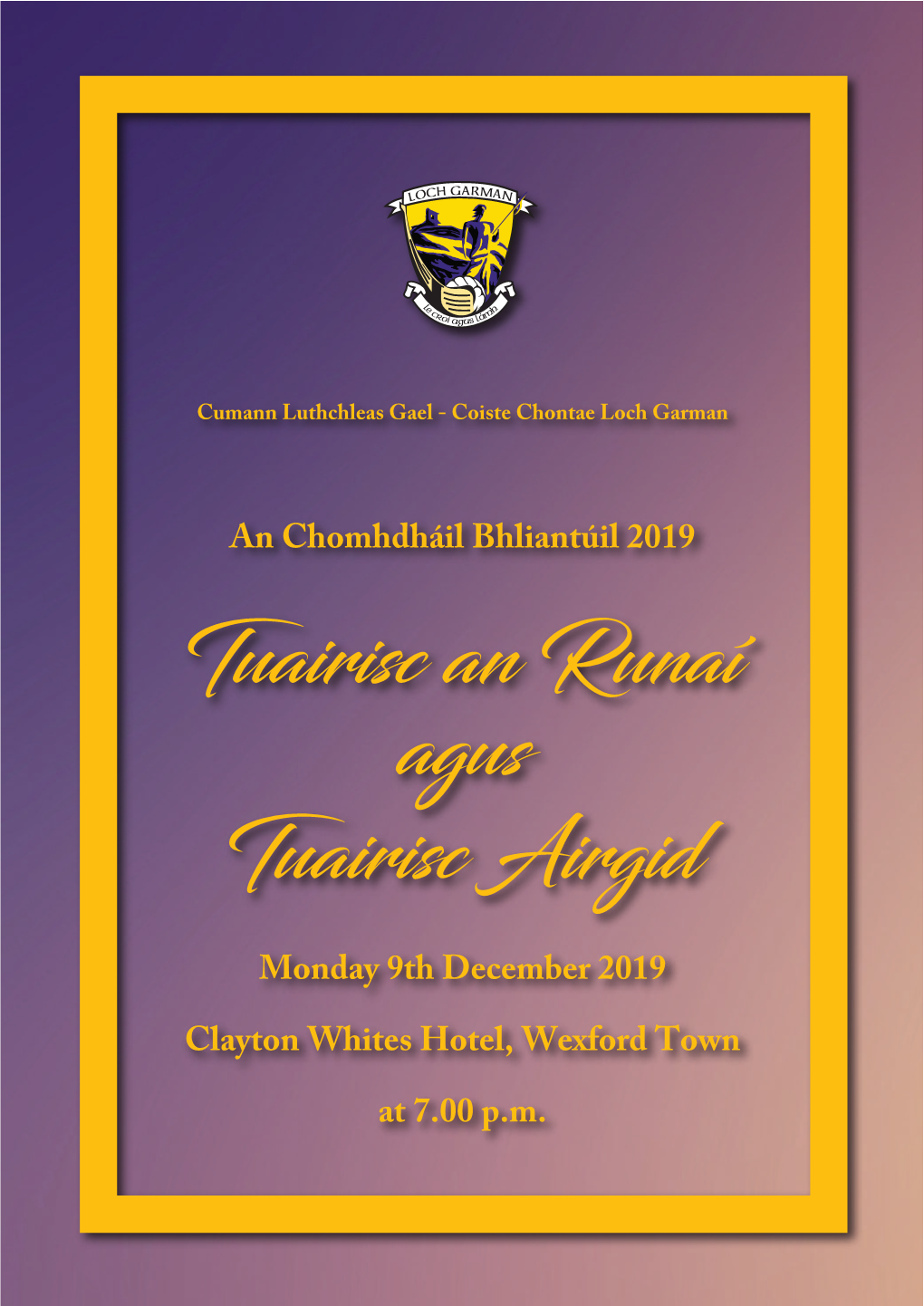 Wexford GAA Convention Booklet 2019