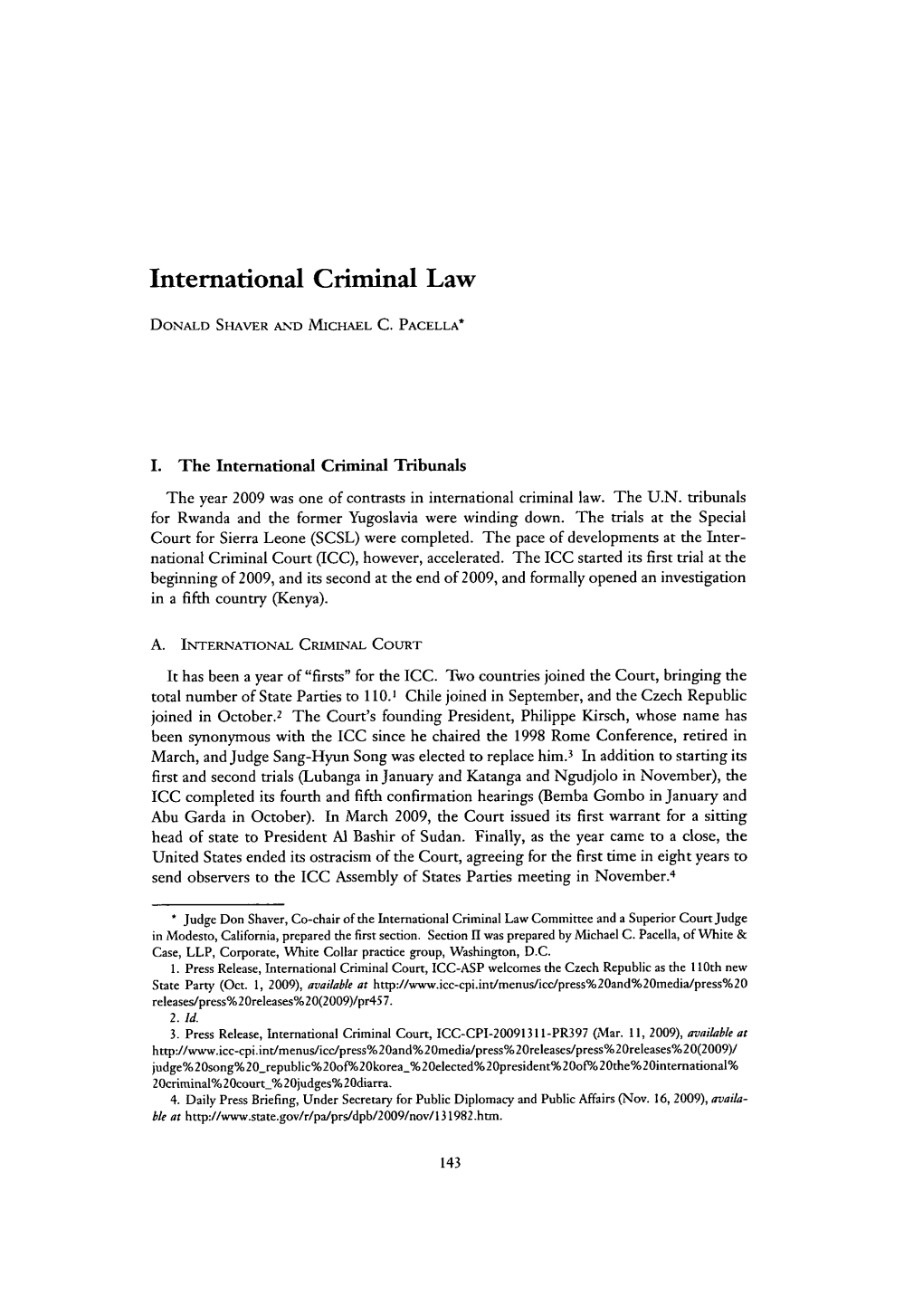 International Criminal Law