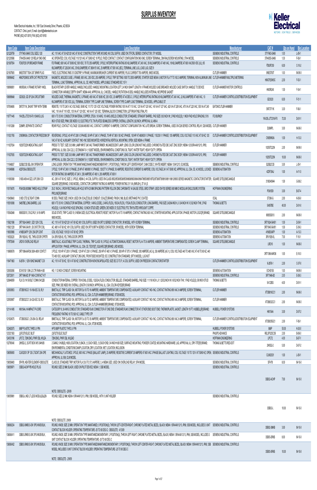 Surplus Inventory 08-2014.Xlsx