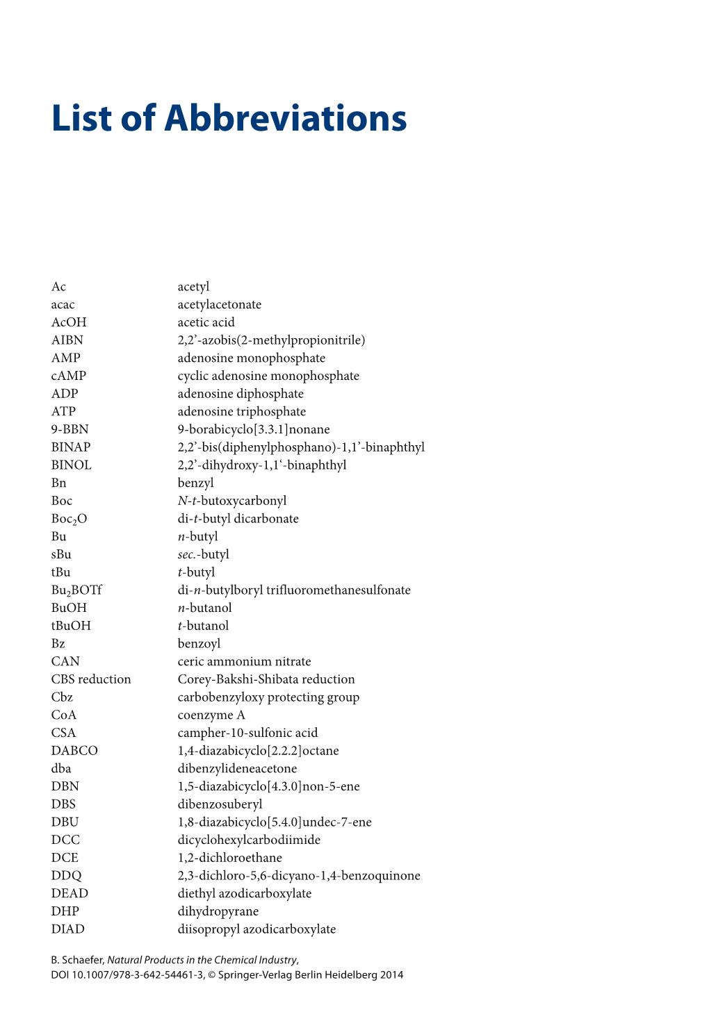 List of Abbreviations