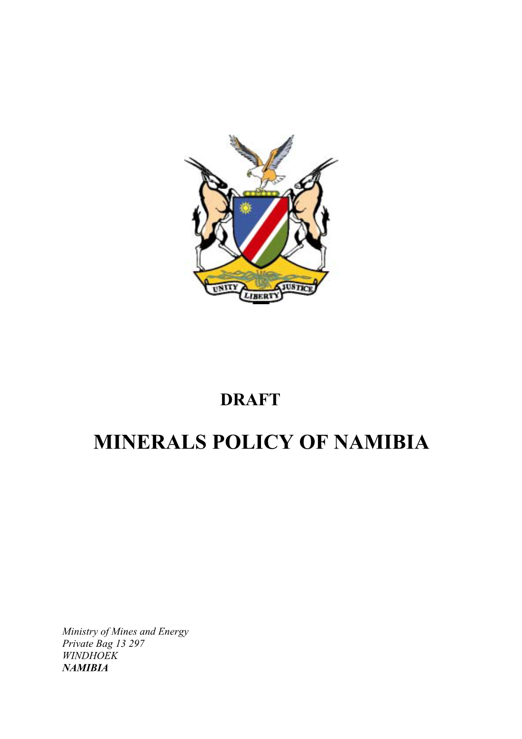Minerals Policy 6 Draft Final
