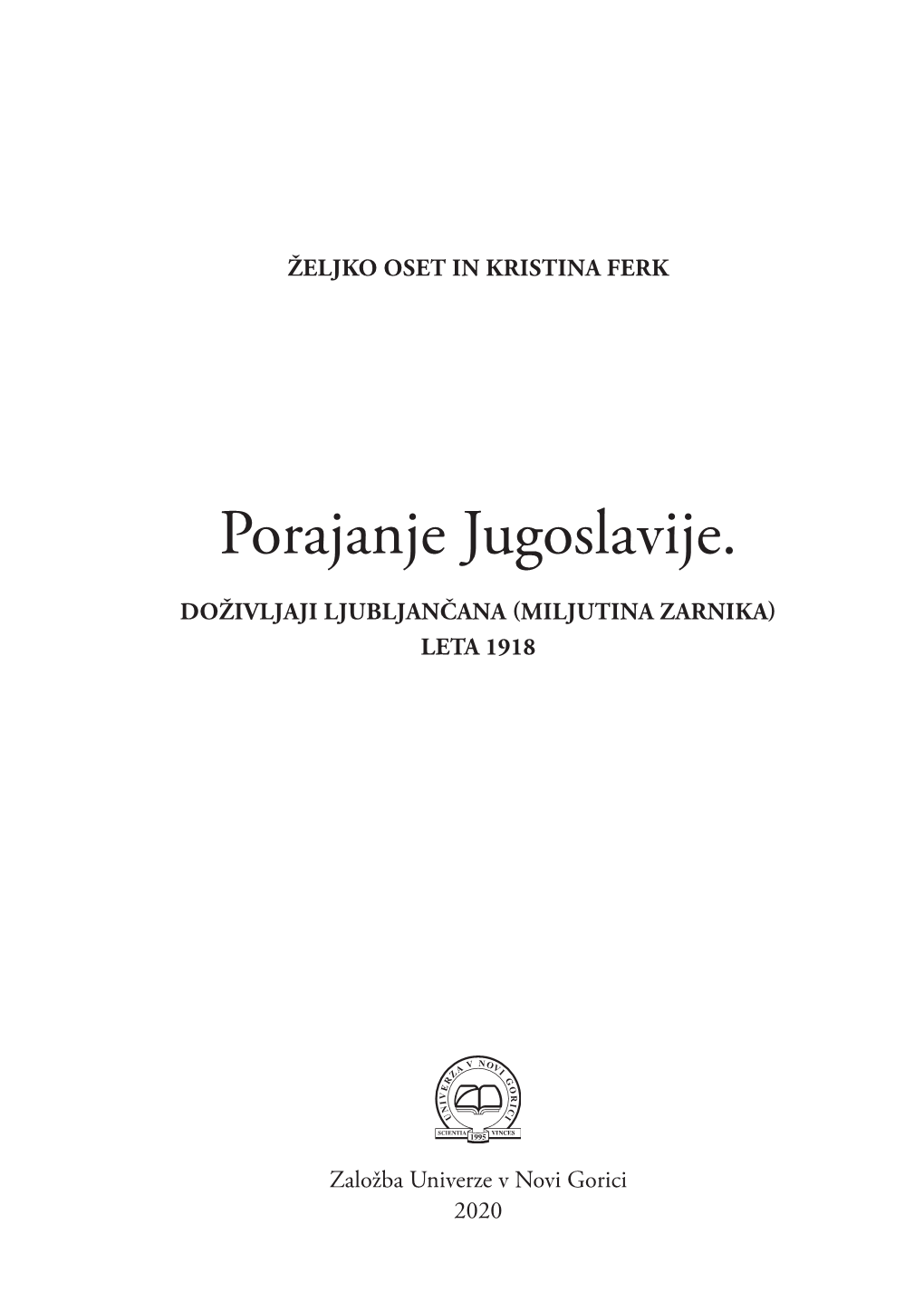 Porajanje Jugoslavije