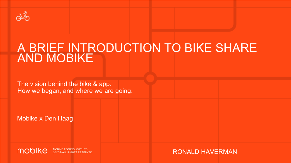 The Vision Behind the Bike & App. How We Began, and Where We Are