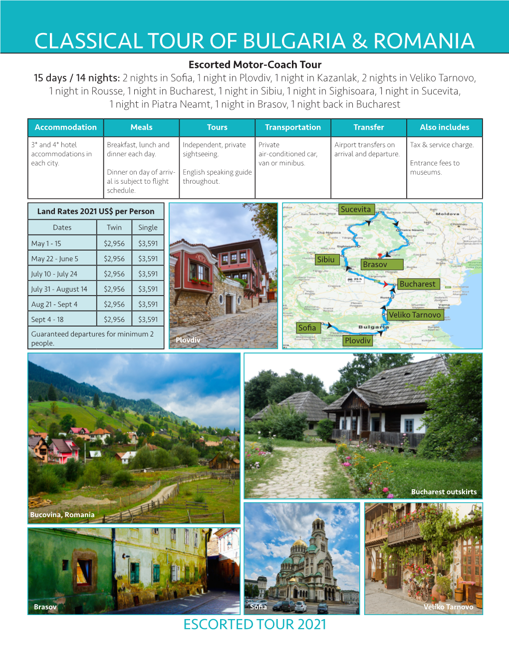 Classical Tour of Bulgaria & Romania